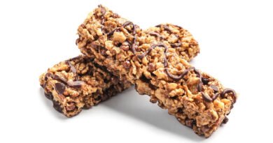 Barritas de cereal saludables con avena y frutos secos